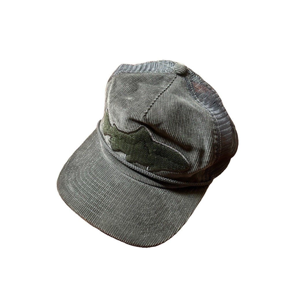 Patagonia Fly Catcher Hat Fitz Roy Trout Forge Grey Corduroy Trucker Cap